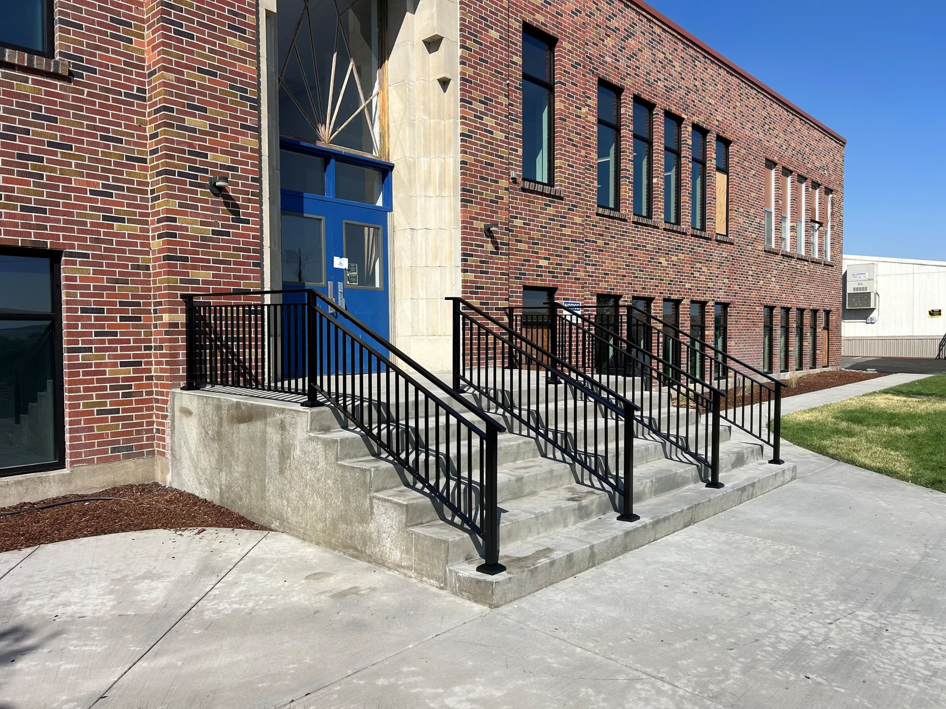 Gallery photos for School Entrance Handrail Replacement Done Right: Image #1